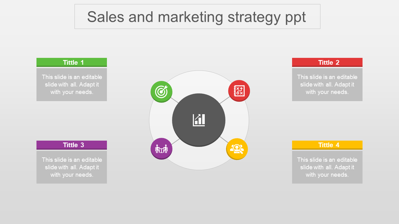 Attractive Sales And Marketing Strategy PPT Template